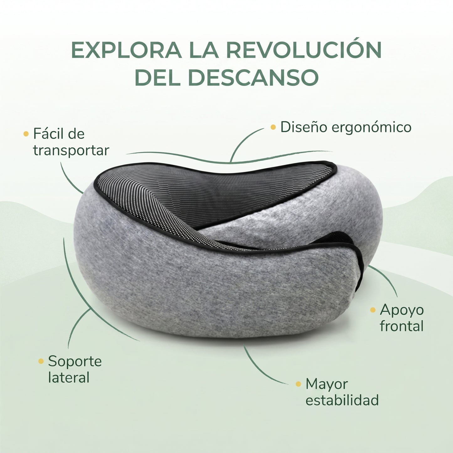RestArc™ — Almohada de Viaje Sin Dolor