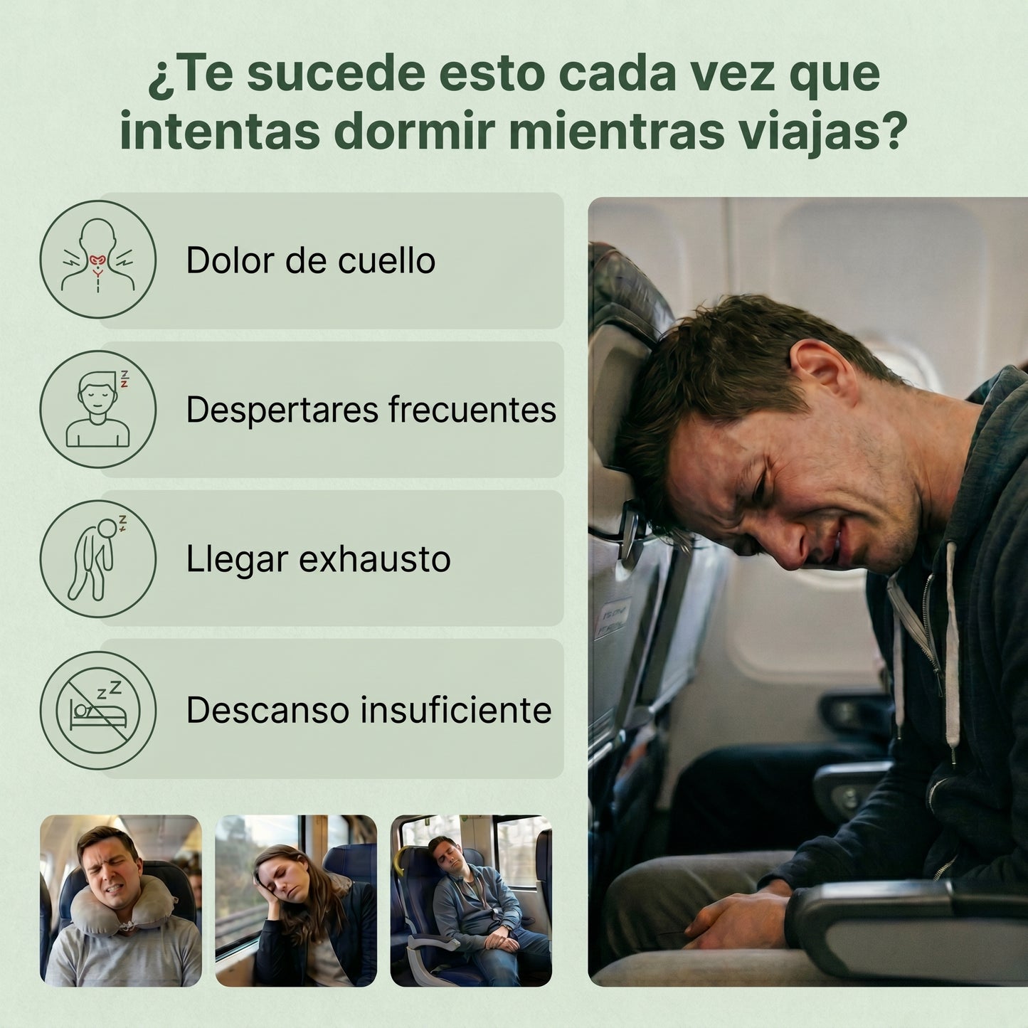 RestArc™ — Almohada de Viaje Sin Dolor