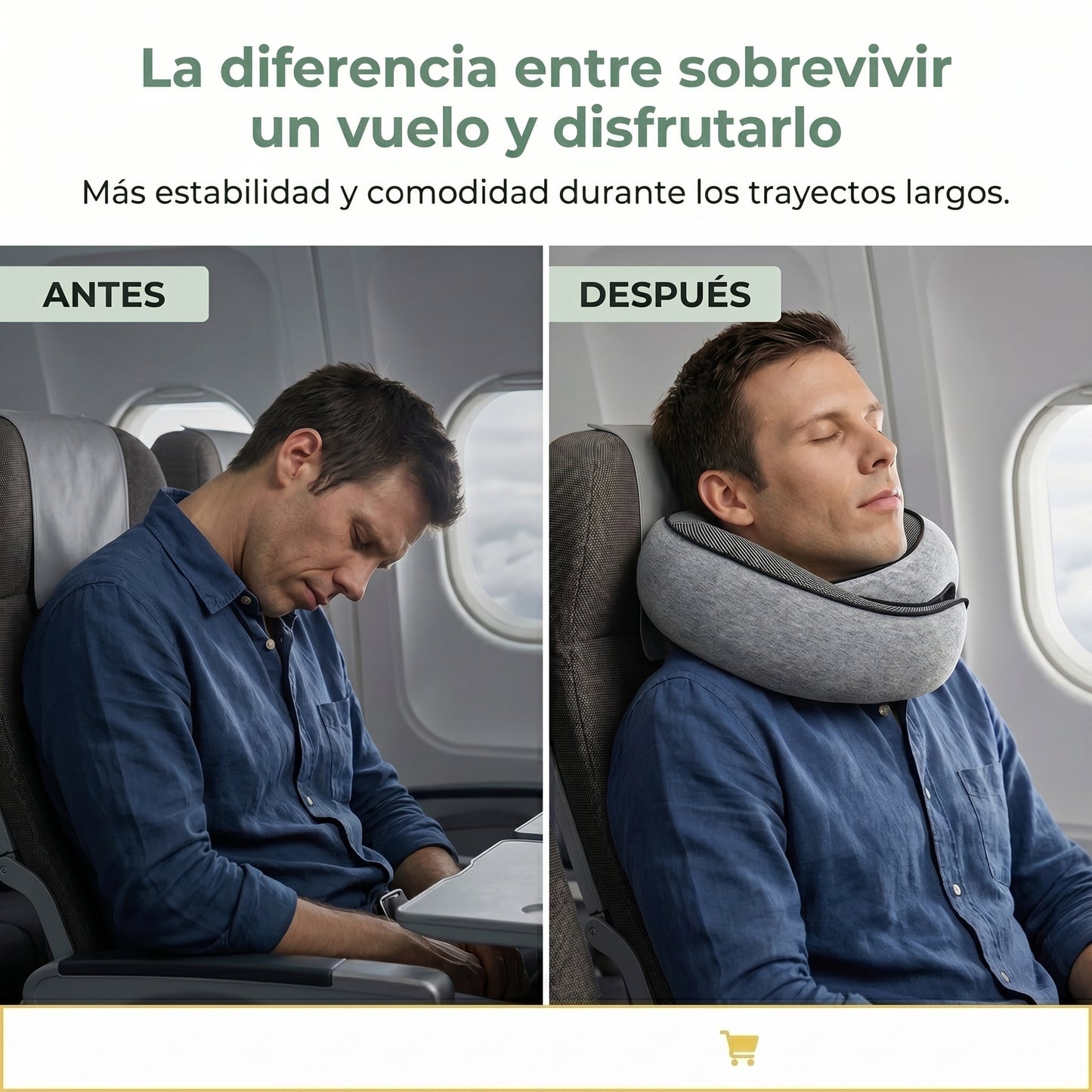 RestArc™ — Almohada de Viaje Sin Dolor