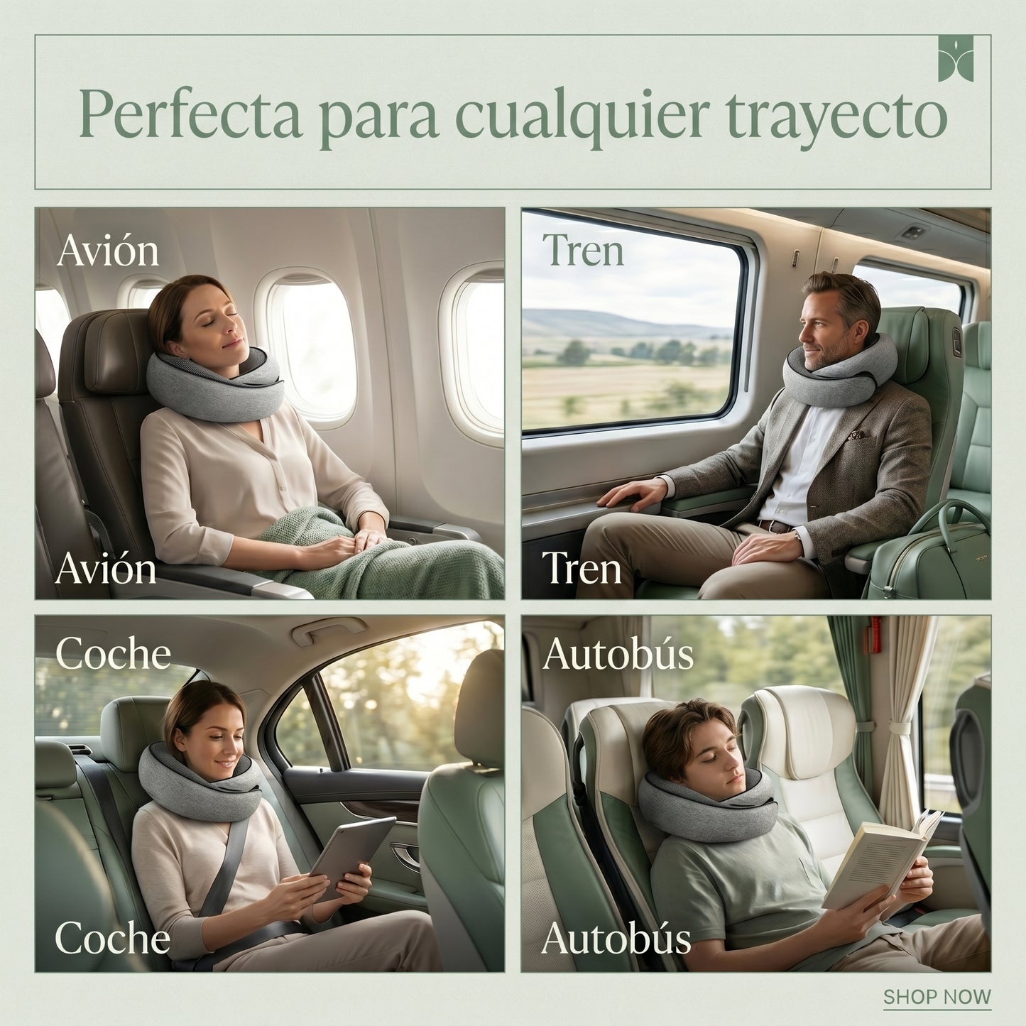 RestArc™ — Almohada de Viaje Sin Dolor